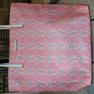 Kate Spade Pink Camel Tote & Makeup/Coin Bag